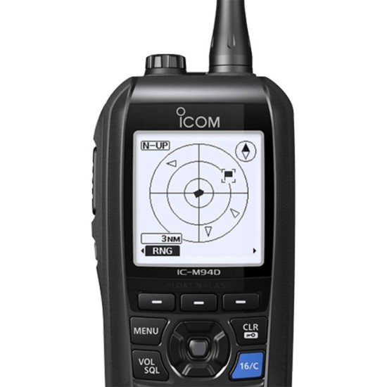 جهاز التتبع واللاسلكي البحري محمول 2 في 1 من شركة ايكوم ICOM IC-M94D VHF MARINE